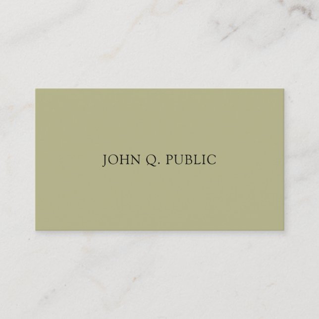 Modern Minimalist Elegant Simple Professional Business Card (Front)