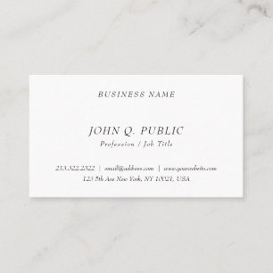 Modern Minimalist Elegant Simple Professional Business Card