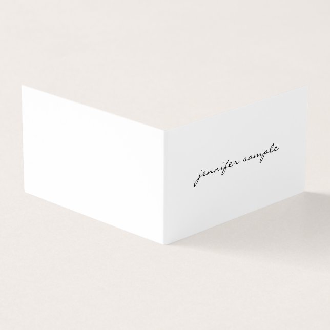 Modern Minimalist Elegant Simple Professional Chic Business Card (Outside)