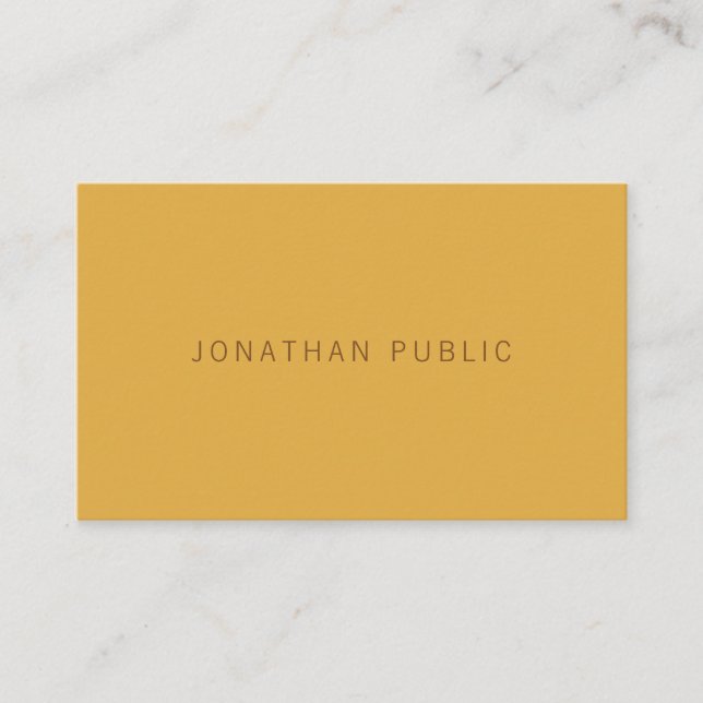 Modern Minimalist Elegant Simple Trend Colours Business Card (Front)