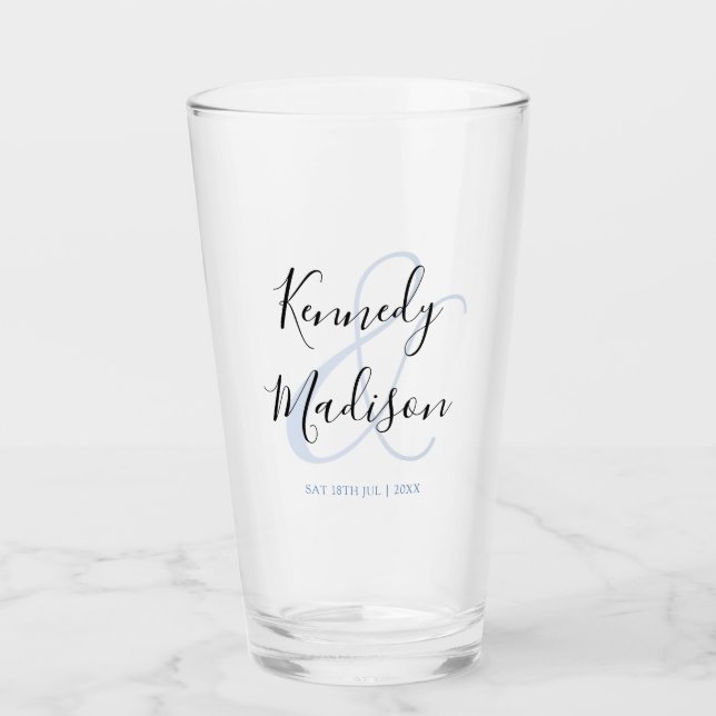 Modern Minimalist ✨💍 Elegant Simple Wedding  Glass (Front)