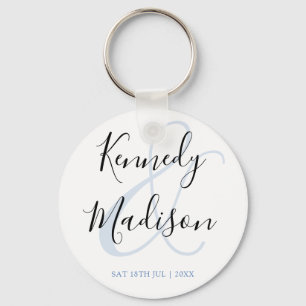 Modern Minimalist 🤵 Elegant Simple Wedding  Keychain