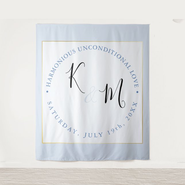 Modern Minimalist 🤵 Elegant Simple Wedding  Tapestry (Front)