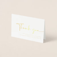 Modern Minimalist Elegant Simple Wedding Thank You