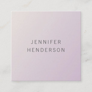 Modern minimalist elegant soft pink professional square business card