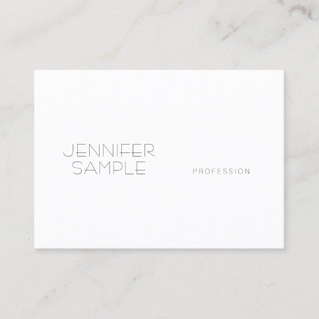 Modern Minimalist Elegant Template Professional Business Card (Front)