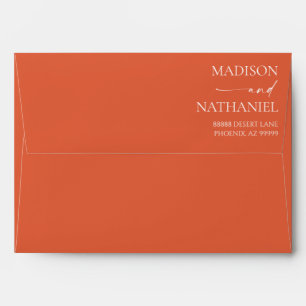Modern Minimalist Elegant Verona Sunset Wedding Envelope