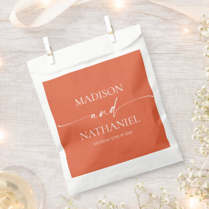 Modern Minimalist Elegant Verona Sunset Wedding Favour Bag
