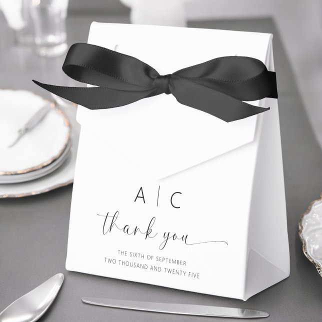 Modern Minimalist Elegant Wedding Favor Box (Creator Uploaded)