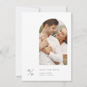 Modern Minimalist Elegant Wedding Photo Budget Save The Date