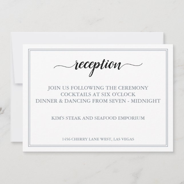 Modern Minimalist ✨💍 Elegant Wedding Reception Invitation (Front)