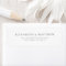Modern Minimalist Elegant Wedding Return Address