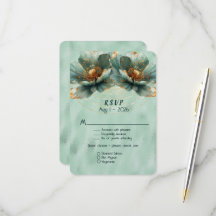 Modern Minimalist Emerald and Gold Wedding