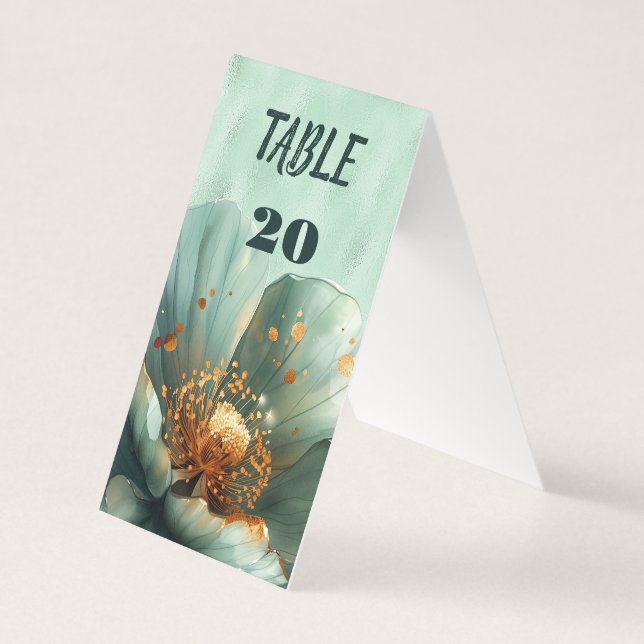 Modern Minimalist Emerald and White Wedding (Front)