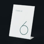 Modern Minimalist Emerald Green Table Number Pedestal Sign<br><div class="desc">This Modern Minimalist Table Number is perfect for wedding table numbers or any table number party needs. Fully customizable! **PLEASE NOTE: To order,  simply adjust your table number and add each number to your cart separately. Then check out once you are finished.</div>