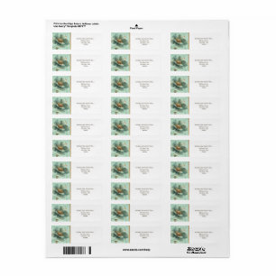 Modern Minimalist Emerald White Address Label