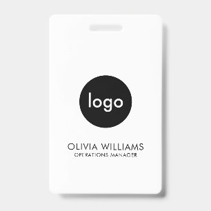 Modern Minimalist Employee ID Business Logo Badge
