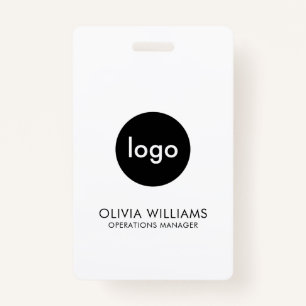 Modern Minimalist Employee ID Business Logo Badge