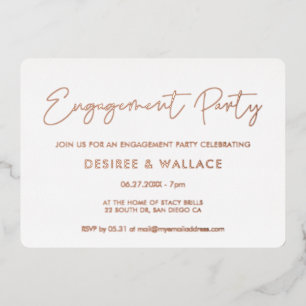 Modern minimalist engagement party