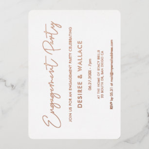 Modern minimalist engagement party