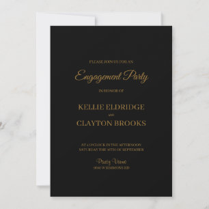 Modern Minimalist Engagement Party Invitation