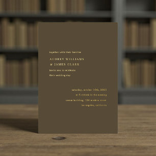 Modern Minimalist Espresso Elegant Wedding