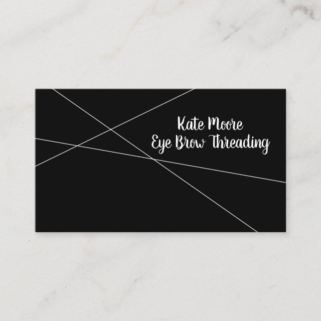 Modern Minimalist Eye Brow Threading Service Business Card (Front)