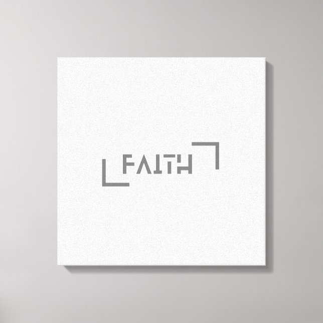 Modern Minimalist Faith  Canvas Print (Front)