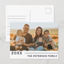 Modern Minimalist Family Name Photo
