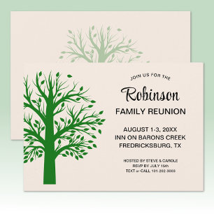 Modern Minimalist Family Reunion Tree Invitation