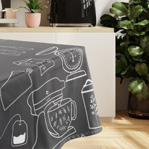 Modern Minimalist Farmhouse Kitchen Utensils Tablecloth