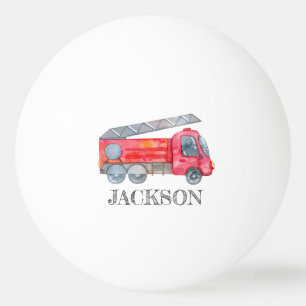Modern Minimalist Fireman birthday Party Ping Pong Ball