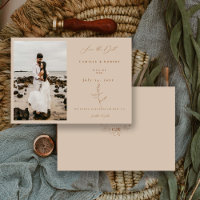 Modern Minimalist Floral Calligraphy Photo  
