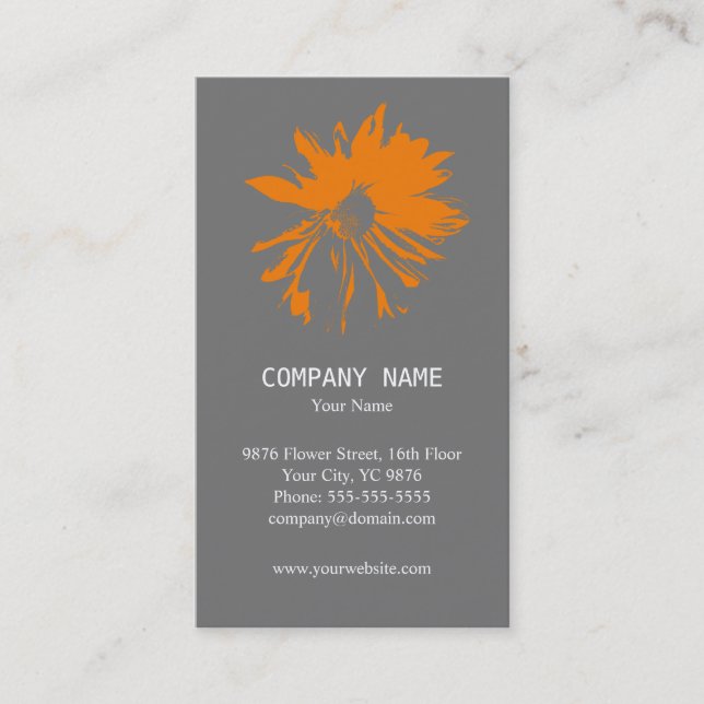 Modern Minimalist Flower Business Card (Front)