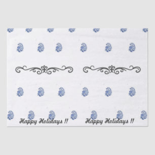 Modern minimalist flower print tissue paper
