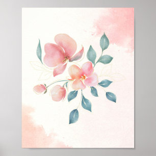 Modern Minimalist Flowers Poster