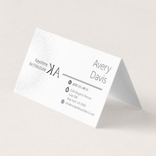 Modern Minimalist Folded Architect  Business Card