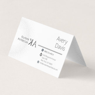 Modern Minimalist Folded Architect Business Card
