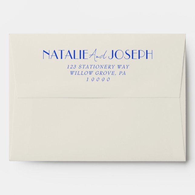 Modern Minimalist French Retro Bright Boho Wedding Envelope (Back (Top Flap))