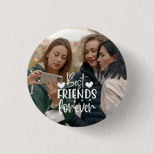 Modern Minimalist Friends Photo 1 Inch Round Button
