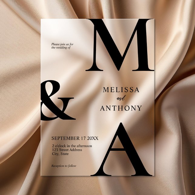 Modern Minimalist Frosted Wedding Acrylic Invitations (Creator Uploaded)