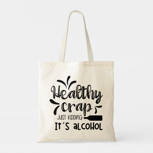 Modern Minimalist funny Quotes Tote Bag (Back)