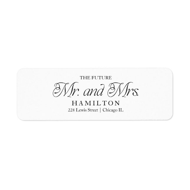 Modern Minimalist Future Mr and Mrs Return (Front)
