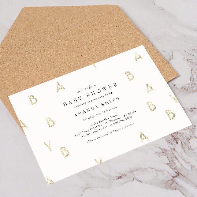 Modern Minimalist Gender Neutral Baby Shower Real  (Creator Uploaded)
