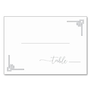 Modern Minimalist Geometric Accents Table Number