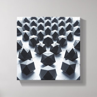 Modern Minimalist Geometric Matrix - Abstract 3D Canvas Print