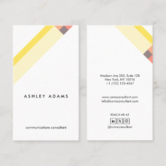 modern minimalist geometric motif business card
