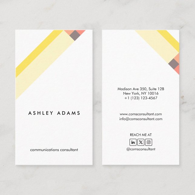 modern minimalist geometric motif business card (Creator Uploaded)