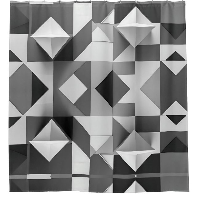 Modern Minimalist Geometric pattern Black, White  (Front)