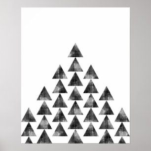 Modern minimalist geometric triangle art print
